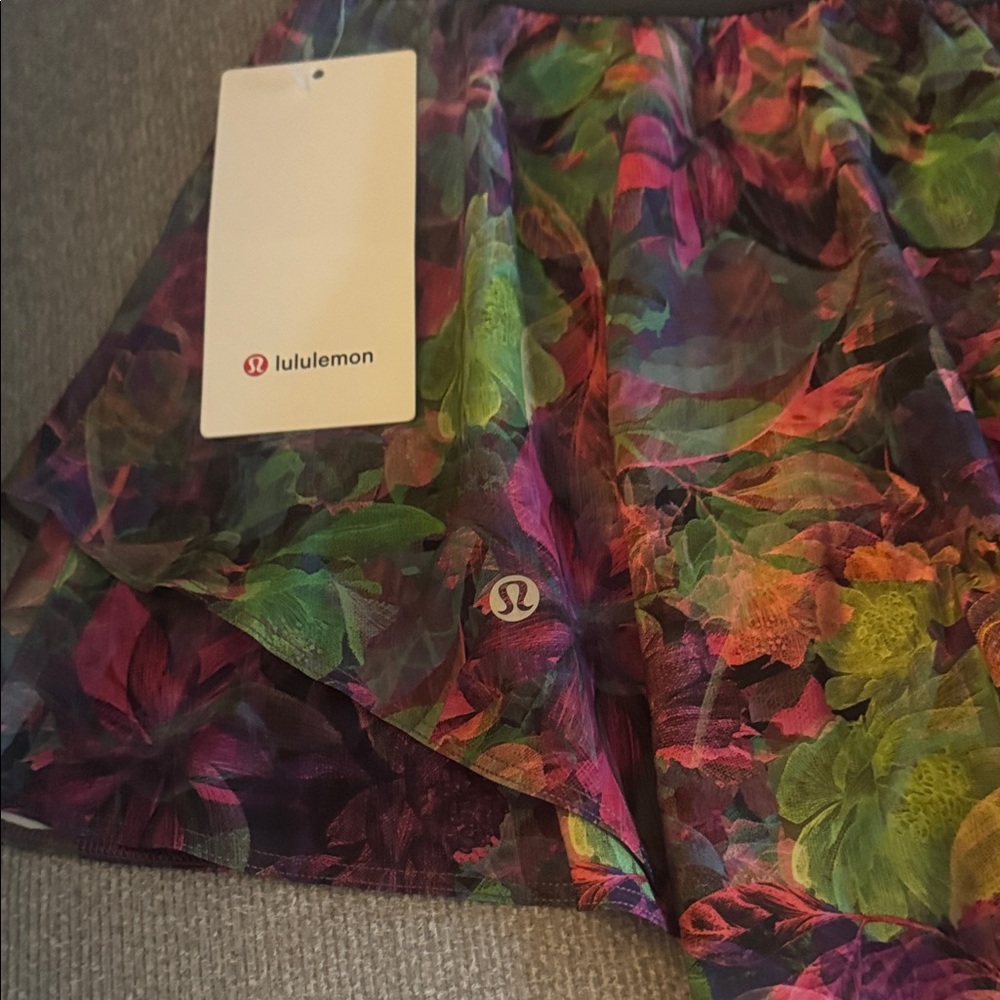Lululemon Athletica Vibrant Floral Skater Style  Skirt/Skort - Picture 3 of 9